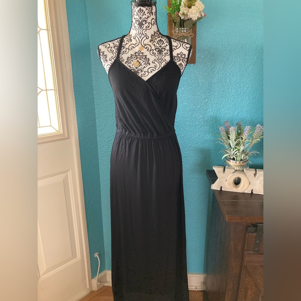 Mossimo | Women’s Long Black Spaghetti Strap Maxi Dress - Picture 2 of 8